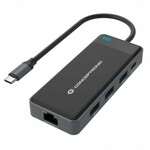 USB հանգույց Conceptronic DONN14G սև մոխրագույն 100 Վտ