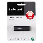 USB կրիչ INTENSO ALU LINE 8 ԳԲ անտրացիտ 8 ԳԲ USB կրիչ