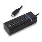 4-պորտային USB հանգույց Ewent EW1137 USB 3.1 սև