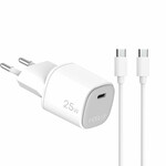 USB մալուխ Celly UPTC1USBC25WCTC սպիտակ