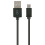 USB մալուխ միկրո USB կոնտակտից 1 մ սև