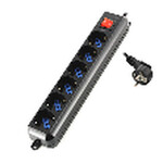 Էլեկտրական վարդակ - 6 վարդակ անջատիչով Ewent Schuko (1,5 մ)
