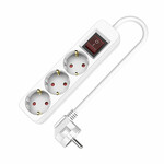 3-խցիկանոց վարդակ՝ սնուցման անջատիչով TM Electron (1,5 մ)