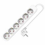 6-խցիկանոց վարդակ առանց սնուցման անջատիչի TM Electron (1,5 մ)