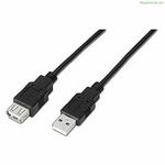 Extension Lead TooQ FS20200M-B 1,8 m USB Black 1,8 m
