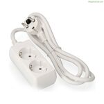 2-socket plugboard without power switch EDM 41017 Schuko (3 m)