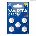 Lithium Button Batteries Varta 6016101415 CR2016 3 V (5 Units)