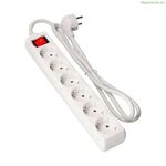 Power Socket - 6 Sockets with Switch EDM 41012 Schuko (1,5 m)