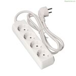 4-socket plugboard without power switch EDM 41034 Schuko (3 m)