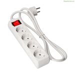 4-socket plugboard with power switch EDM 41044 Schuko (3 m)