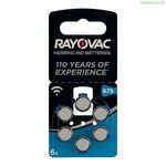 Lithium Button Batteries Rayovac Compatible with headphones ZA675 1,4 V (6 Units)