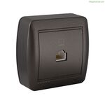 Telephone and ADSL socket Solera Mural Graphite RJ45