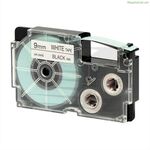 Laminated Tape for Labelling Machines Casio XR-9WE White Black