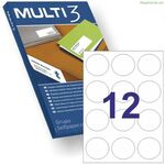Printer Labels MULTI 3 White 100 Sheets ø 60 mm Circular