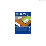 Printer Labels MULTI 3 White Upright 100 Sheets 70 x 33,8 mm Inkjet Láser (24 Units)