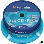 CD-R Verbatim Azo 700 MB 52x 25 Pieces (8 Units)