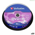 DVD+R Verbatim 4,7 GB 16x 10 Pieces (20 Units)