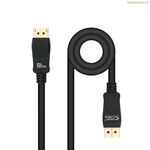 DisplayPort մալուխ NANOCABLE 10.15.2502 սև HDR 8K Ultra HD