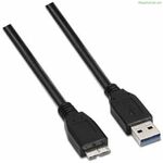 USB 3.0 A-ից Micro USB B մալուխ NANOCABLE 10.01.1102-BK սև 2 մ