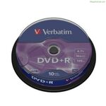 DVD+R Verbatim DVD+R Մատ Արծաթագույն 4.7 ԳԲ 16x 10 հատ