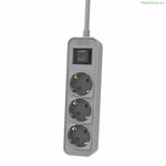 3-վարդակիցով վարդակ՝ սնուցման անջատիչով Philips CHP2134G/12