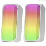 Դյուրակիր Bluetooth բարձրախոսներ Mars Gaming MSRGBW սպիտակ 15 Վտ 4 Վտ