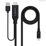 USB-C-ից HDMI մալուխ NANOCABLE սև 1.8 մ