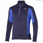 Տղամարդու սվիտեր առանց գլխարկի Mizuno Warmalite HZ կապույտ