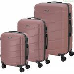 Sportandem IBIZA վարդագույն ոսկեգույն ճամպրուկների հավաքածու, 3 հատ