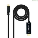 USB-C-ից HDMI մալուխ NANOCABLE 10.15.5132 սև 1.8 մ 4K Ultra HD
