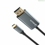 USB-C-ից HDMI մալուխ՝ արծաթագույն, սև, HT LOGAN