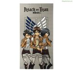 Ծովափնյա սրբիչ Attack on Titan բազմագույն 100% պոլիեսթեր 70 x 140 սմ