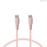 Տվյալների/լիցքավորման մալուխ USB-ով KSIX վարդագույն 1 մ