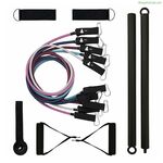 Մարզումների համակարգ դիմադրության ժապավեններով և վարժությունների ուղեցույցով Fitpaddy