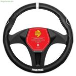 Steering Wheel Cover MOMO MOMLSWC014BWS Black/White Ø 36 cm