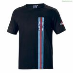 Men’s Short Sleeve T-Shirt Sparco Martini Racing Black (Size S)
