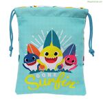snack bag Baby Shark Surfing Blue White PVC 20 x 25 x 1 cm Sack