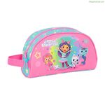 Travel Vanity Case Gabby's Dollhouse Confetti Pink Turquoise 26 x 16 x 9 cm