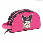 School Toilet Bag Kuromi Black Fuchsia 26 x 16 x 9 cm