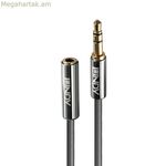 Ջեքի երկարացման մալուխ (3.5 մմ) LINDY 35327 1 մ սև անտրացիտ