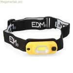 LED գլխիկով լապտեր EDM 36386 Cob դեղին սև 1 Վտ 100 լմ