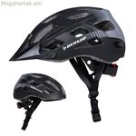 Մեծահասակների համար նախատեսված հեծանվային սաղավարտ Dunlop M սև LED լույսով