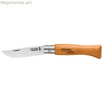 Գրպանի դանակ Opinel nº5 ածխածնային պողպատից, հաճարենու փայտից, 6 սմ