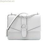 Michael Kors Greenwich White ուսի պայուսակ 20 x 18 x 6 սմ