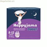 Միանգամյա օգտագործման տակդիրներ Dodot Happyjama 8-12 տարեկանների համար, ներքնազգեստ, չափս 8, 13 հատ