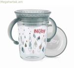 Մարզման բաժակ Nuby NV0414019GREY + 6 ամսական 360º մոխրագույն 240 մլ