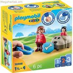 Խաղերի հավաքածու Playmobil 1.2.3 Շուն տղաներ 70406 (6 հատ)