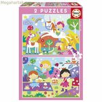 2-Puzzle հավաքածու Educa Fantasy World 48 մասից