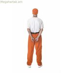Մեծահասակների համար նախատեսված զգեստ՝ նարնջագույն տղամարդ բանտարկյալ L