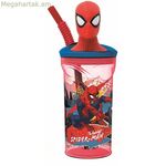 Ծղոտե բաժակ Սարդ-Մարդի շարժական թիրախով 360 մլ 3D